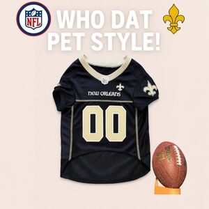 NFL New Orleans Saints Pet Jersey Black Gold Size XL Dog Jersey